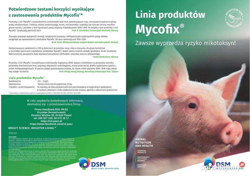 Mycofix Plus 5E preparat na mykotoksyny w Strzelce Wielkie