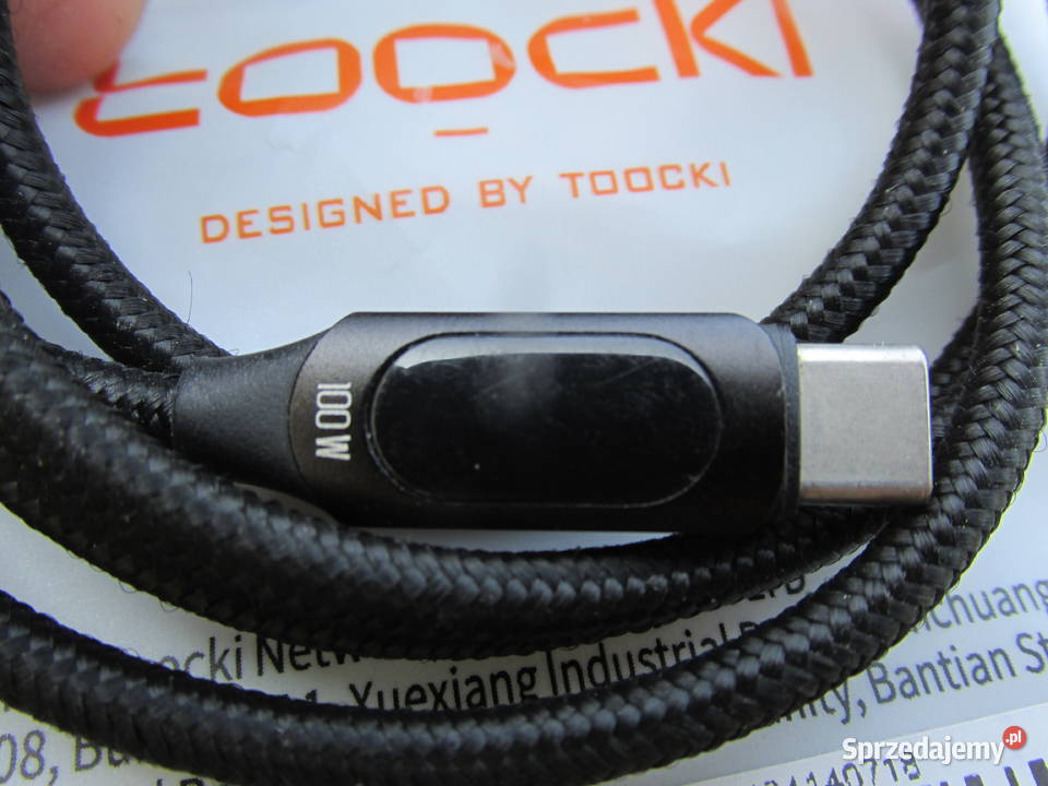 Kabel Toocki USB C USBC 100 100W z wyświetlaniem Kraków