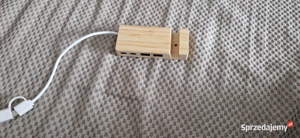 Powerbank adapter hub 4w1 bambusowy usb Kraków