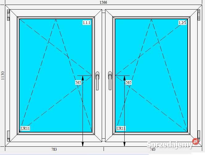 OKNO PCV 1566x1130 OKNA BIAŁE PVC RU RĘKI LUPOL Okna i parapety Łask