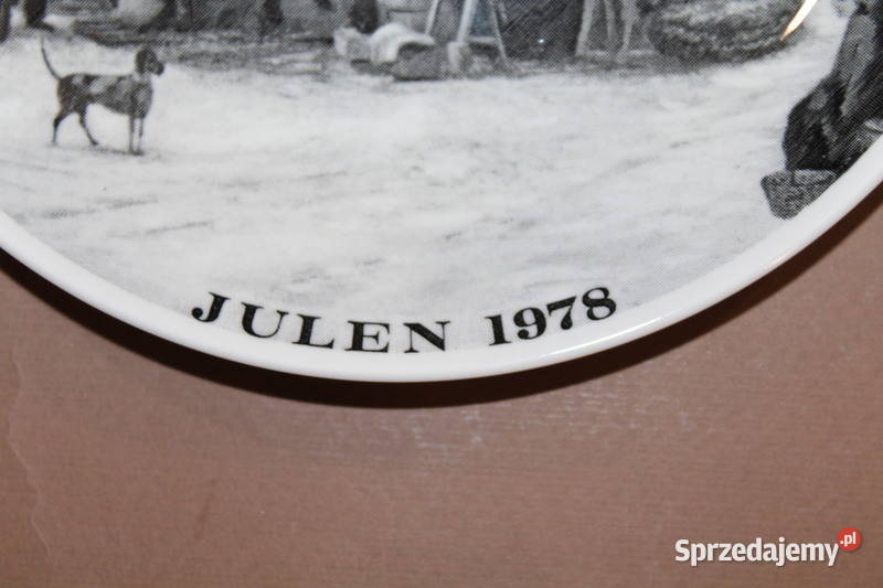 Talerz kolekcjonerski Gustaveberg Targ zimowy Antyki, Sztuka, Kolekcje Szczecin