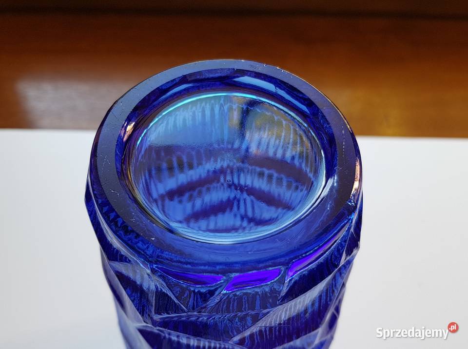 Wazon OKULUS 1 Ząbkowice kolorowe szkło PRL Dąbrowa Górnicza