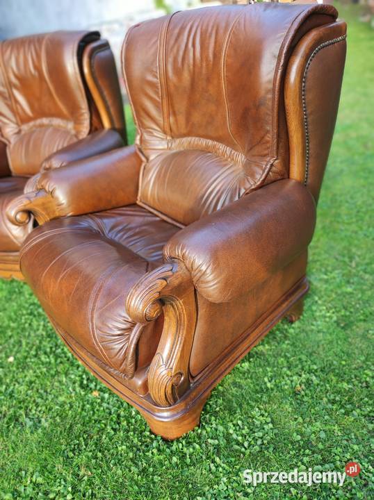 Komplet wypoczynkowy skórzanej 3 1 1 0cm Łagiewniki