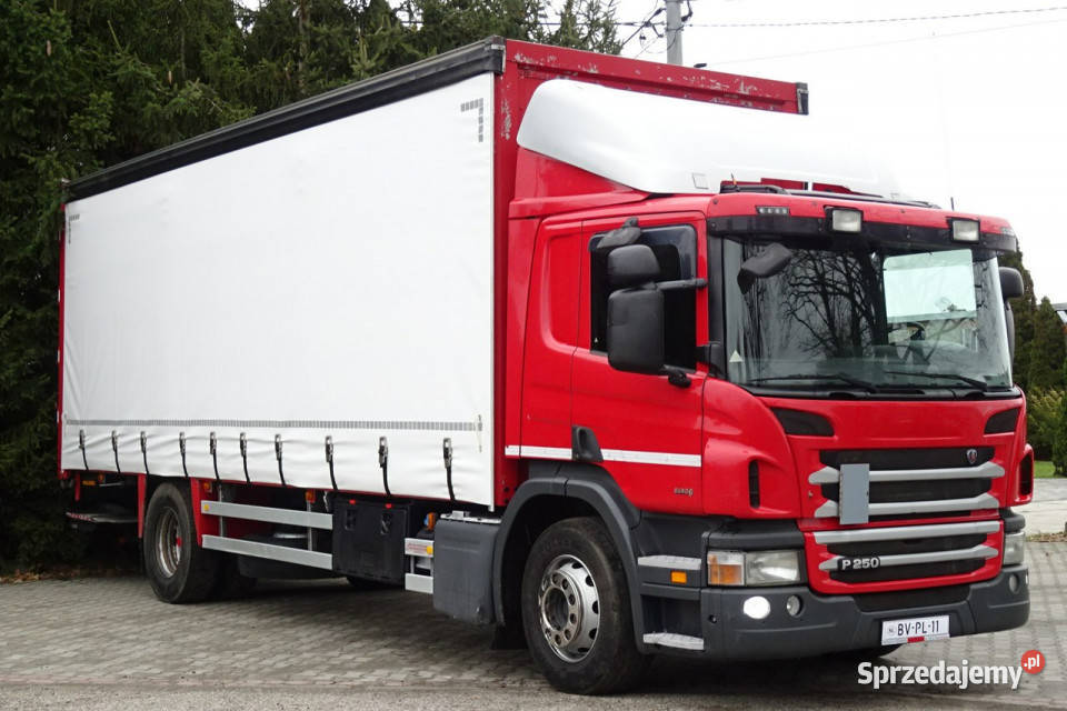 Scania P250 Euro 6 sypialna firanka wys260 winda mazowieckie Góra Kalwaria