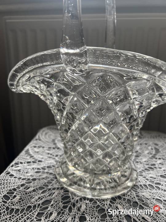 Koszyk szkło stary kryształowy antyk Porcelana i szkło Zabrze