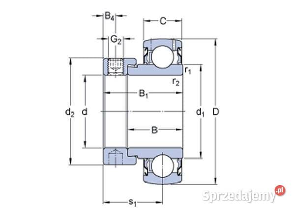 Wkład łożyska 58 1588x40x12 mm SKF 7500YET203010