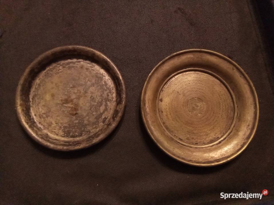 2 stare metalowe patery jedna christofele 1 Patery Warszawa