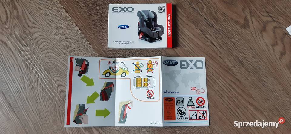 Fotelik samochodowy Jane Exo Isofix Coffee 918 3-18kg Warszawa sprzedam