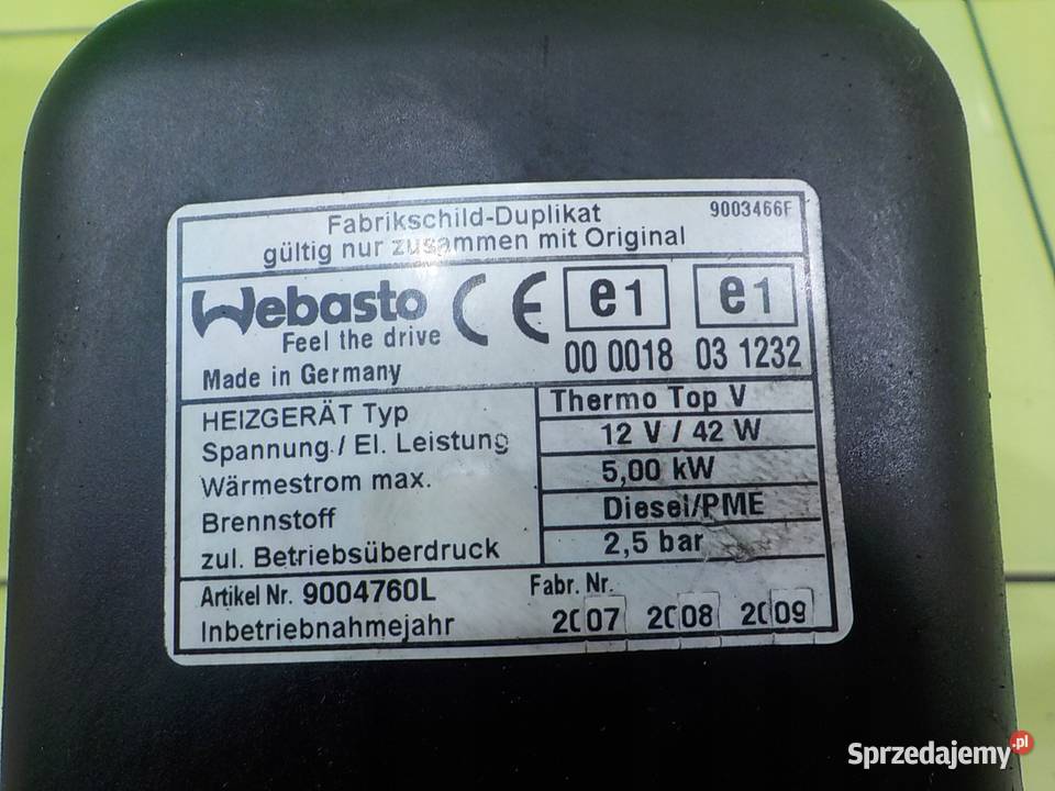 RANGE ROVER SPORT I 27 TDV6 07r SUV webasto osobowe Suków