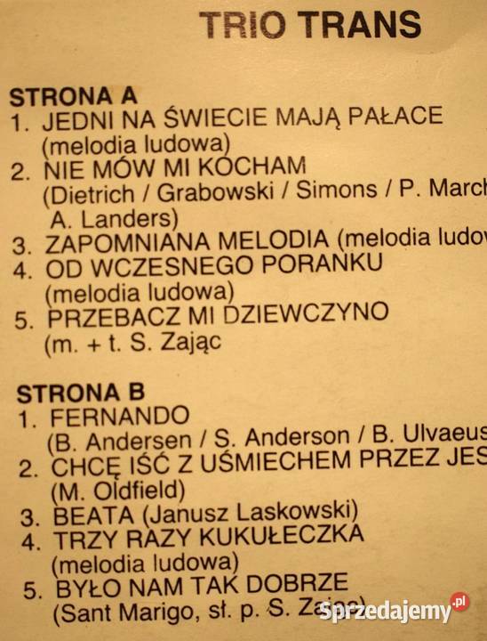 Trio Trans kaseta s stanie kaseta Chełmno sprzedam