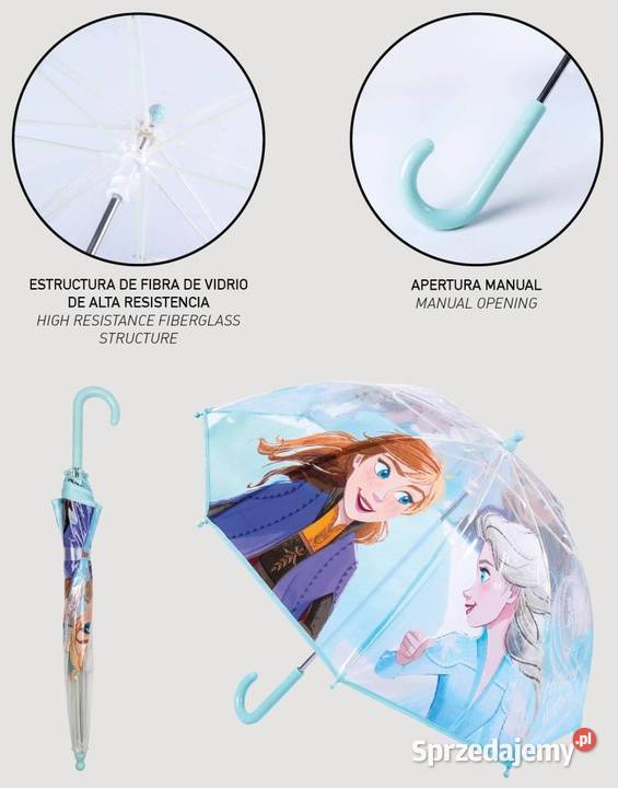Frozen Elsa Anna Kraina Lodu Parasol Parasolka Mogilany