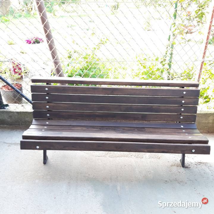 ławka ogrodowa dębowa drewno sprzedam