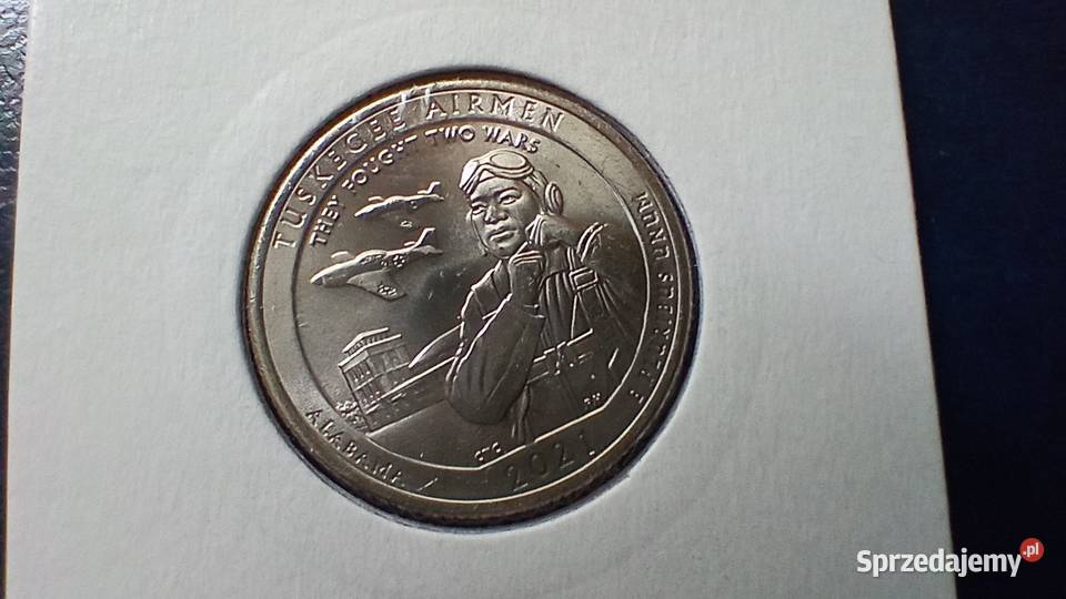 Stare monety 14 dolar 2021 D Tuskegee USA Lesko