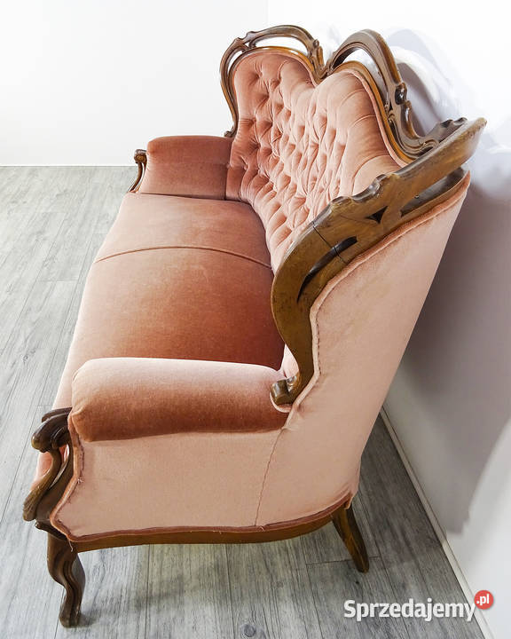 Stylowa SOFA styl FRANCUSKI KANAPA pikowana