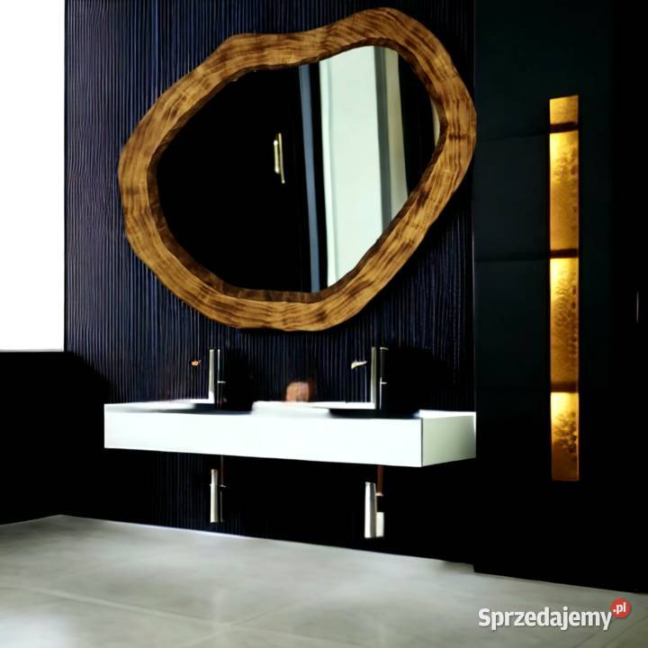 nowoczesne lustro łazienkowe drewniane Rzeszów