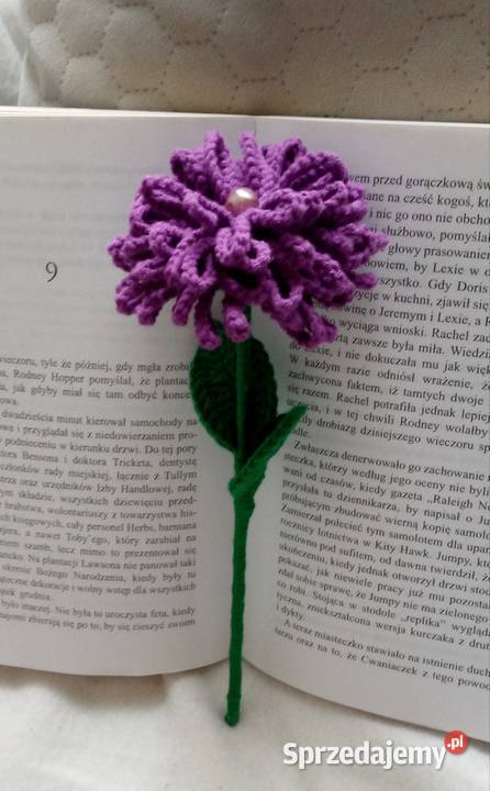 Kwiatek na szydełku Rękodzieło Łask