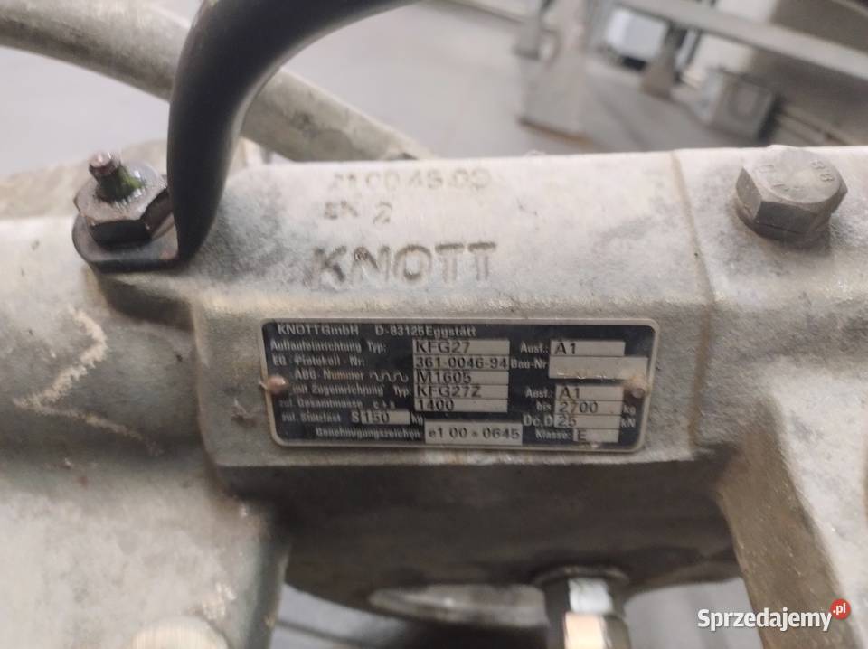 Knott KFG27 Z urządzenie najazdowe hamulec Pozostałe sprzedam