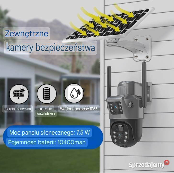 Kamera Solarna Obrotowa na kartę SIM 8MP IP66 Będzin sprzedam