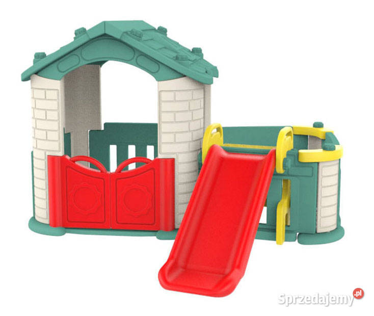 Domek ogrodowy dzieci z koszykówką i zjeżdżalnią Warszawa