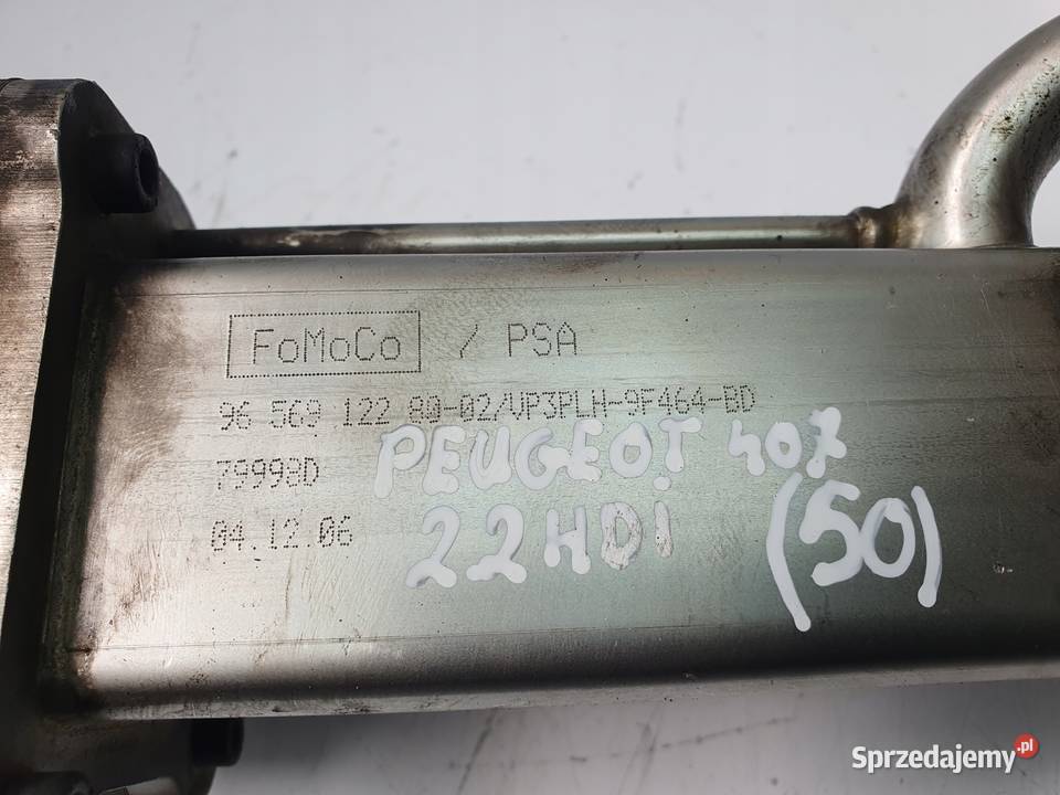 CHŁODNICA SPALIN ZAWÓR EGR Peugeot 407 22 HDI Chełm