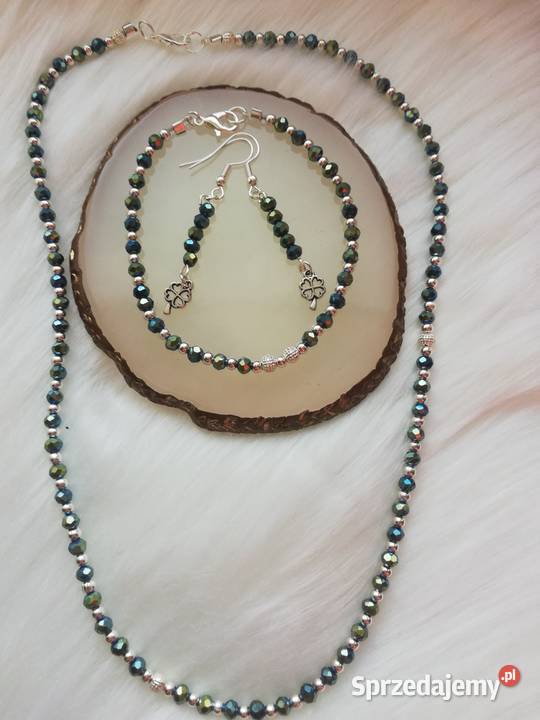 Naszyjnik bransoletka kolczyki Jasło