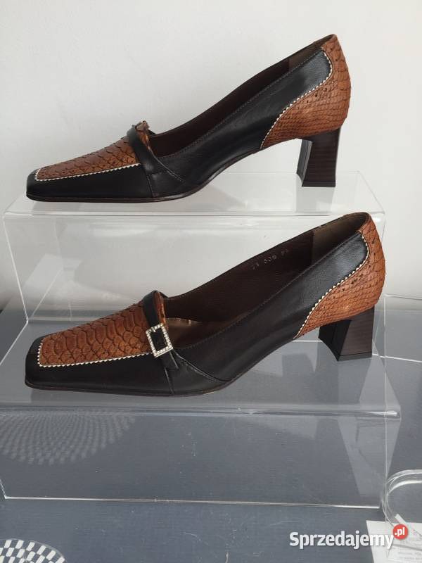Czółenka Damskie CzarnoBrązowe 39 Czółenka Wrocław