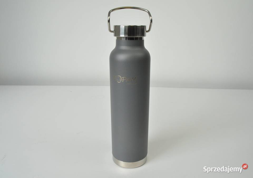 Termos Butelka 650 ml logo grawer 5 SZARY Leżajsk
