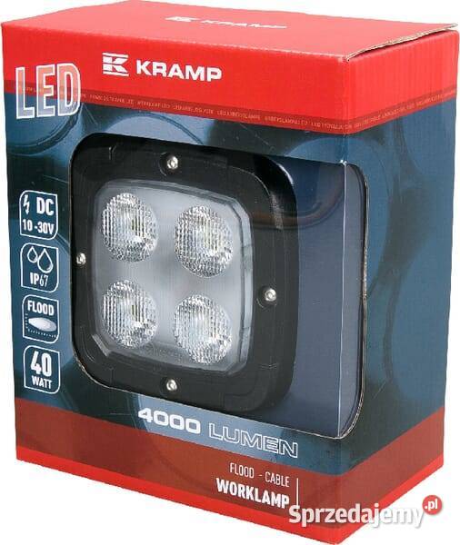Lampa robocza LED kwadratowa 40W 4000 lm 1030V Kamionna sprzedam