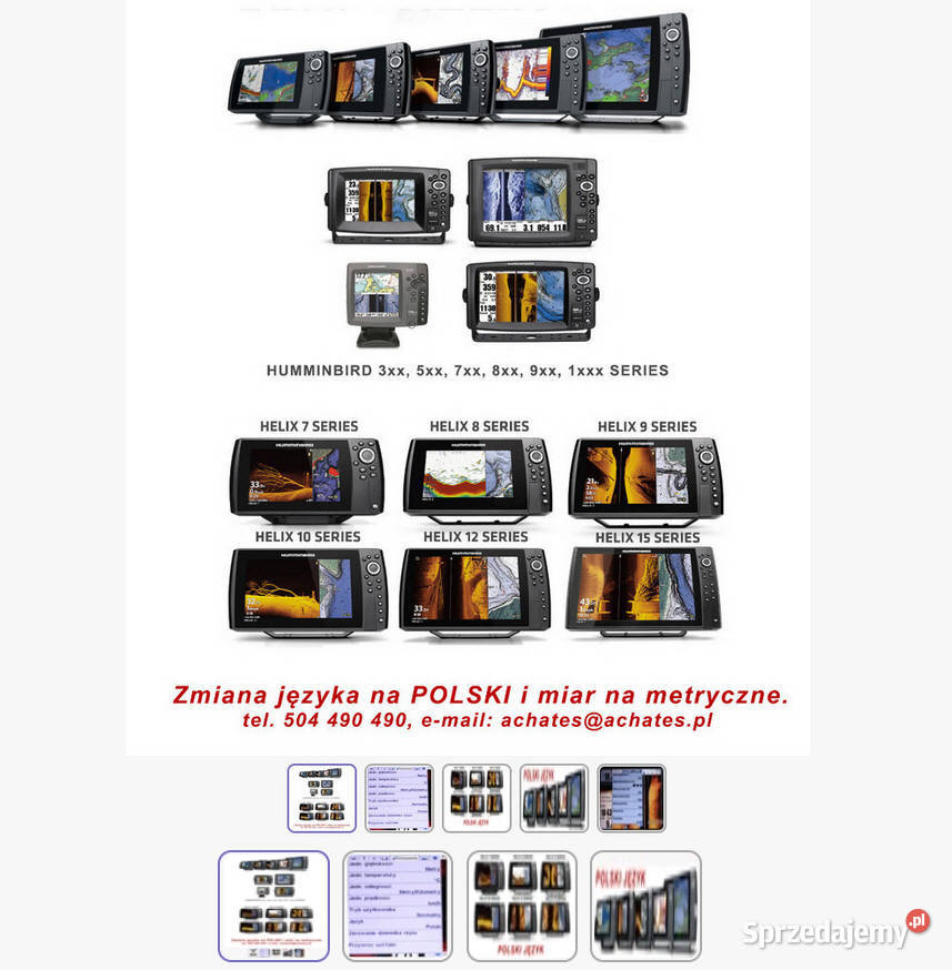 Humminbird Echosonda język polski Serwis na Sulejówek