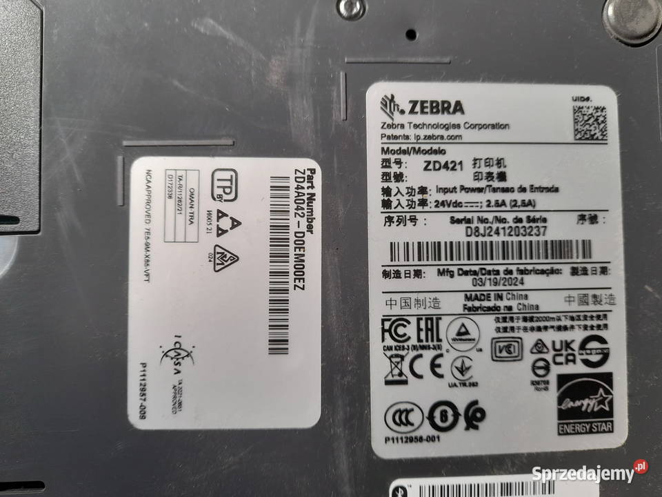 Drukarka Zebra ZD421 dolnośląskie Wrocław