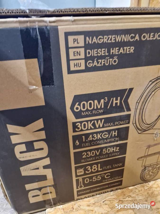 Nagrzewnica olejowa renomowanej firmy BLACK 30 wielkopolskie Głogowa