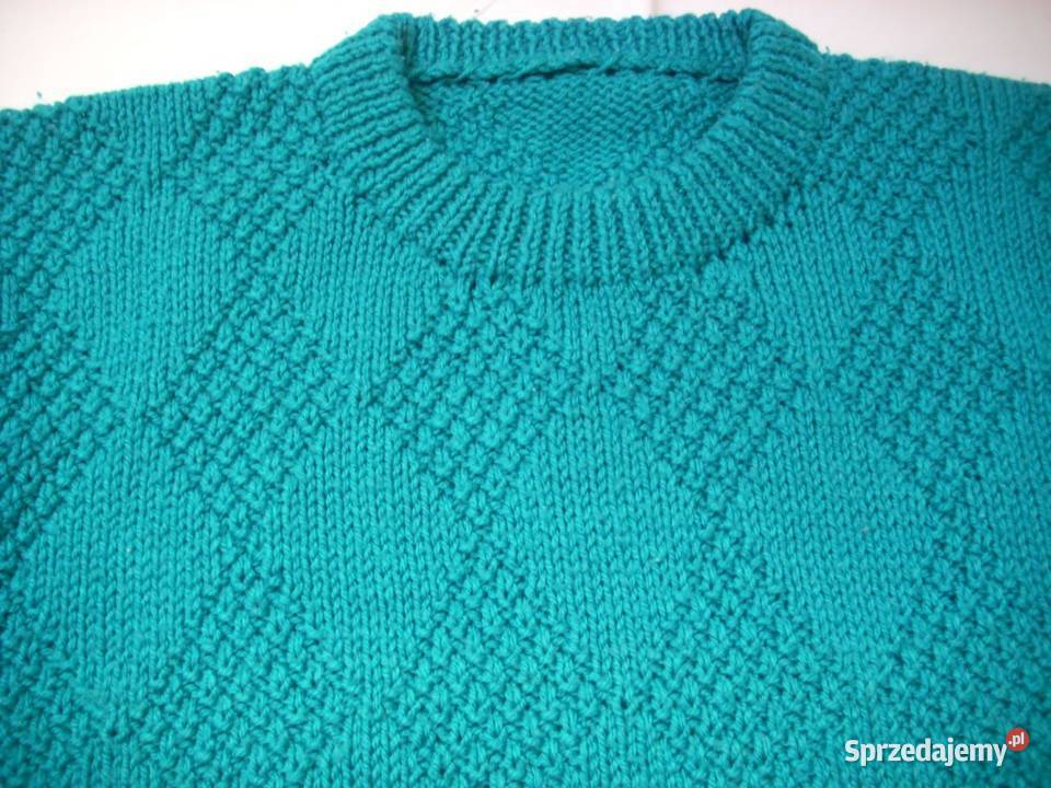 Sweter dziergany na drutach 38 40 Moda i Styl Nowy Sącz