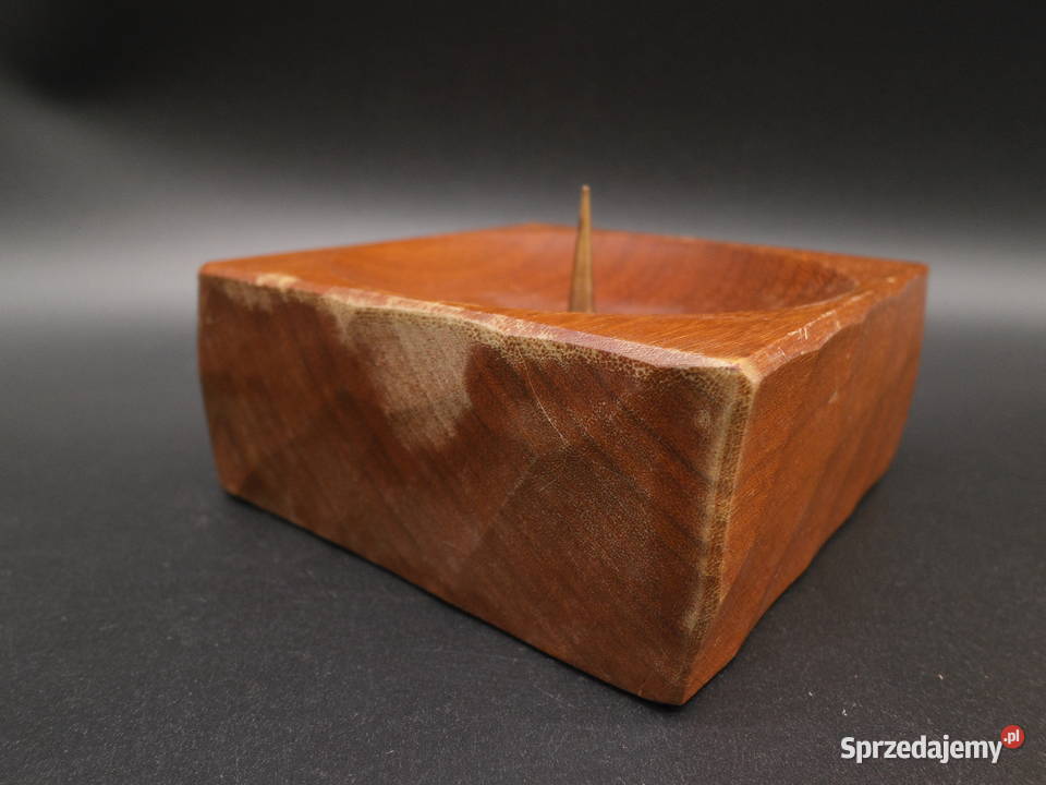 Świecznik Drewniany Robert Busch Rękodzieło wielkopolskie Raszków