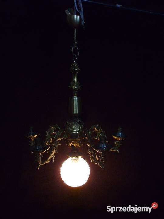 Żyrandol mosiężny 6 punktowy
