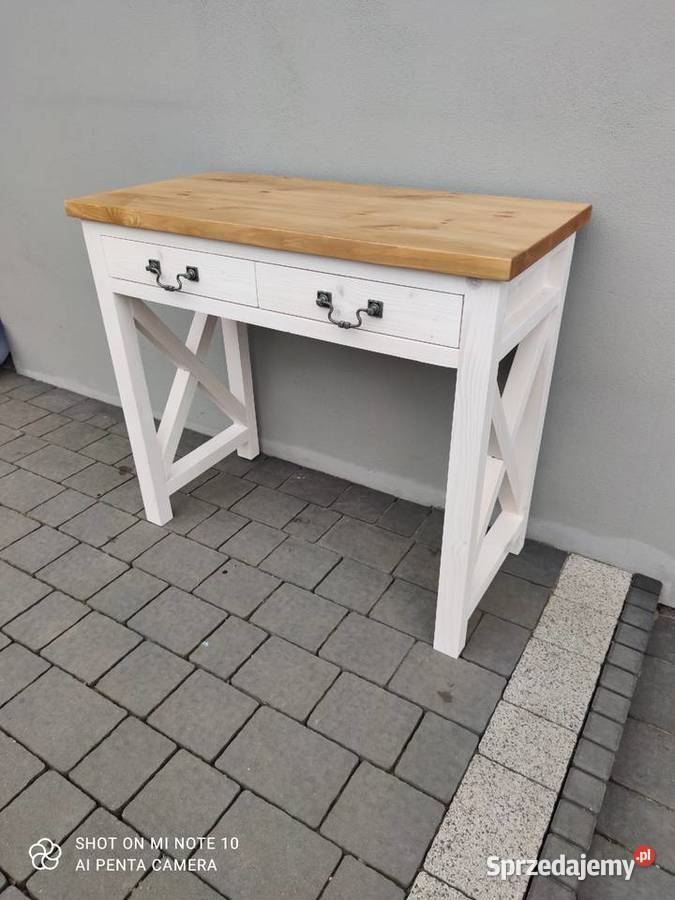 Konsola toaletka drewniana styl prowansalski 90cm łódzkie Zduńska Wola