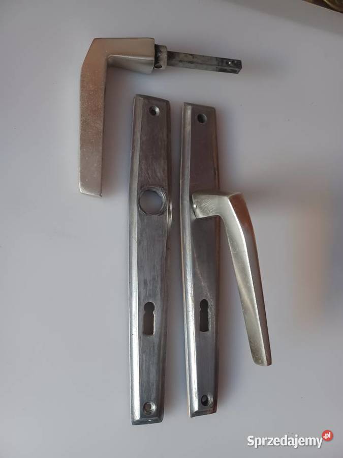 Zabytkowy komplet klamek z szyldami PRL wielkopolskie Poznań sprzedam