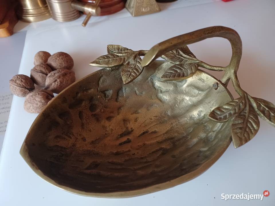 Mosiężna patera orzesznica Kolekcja