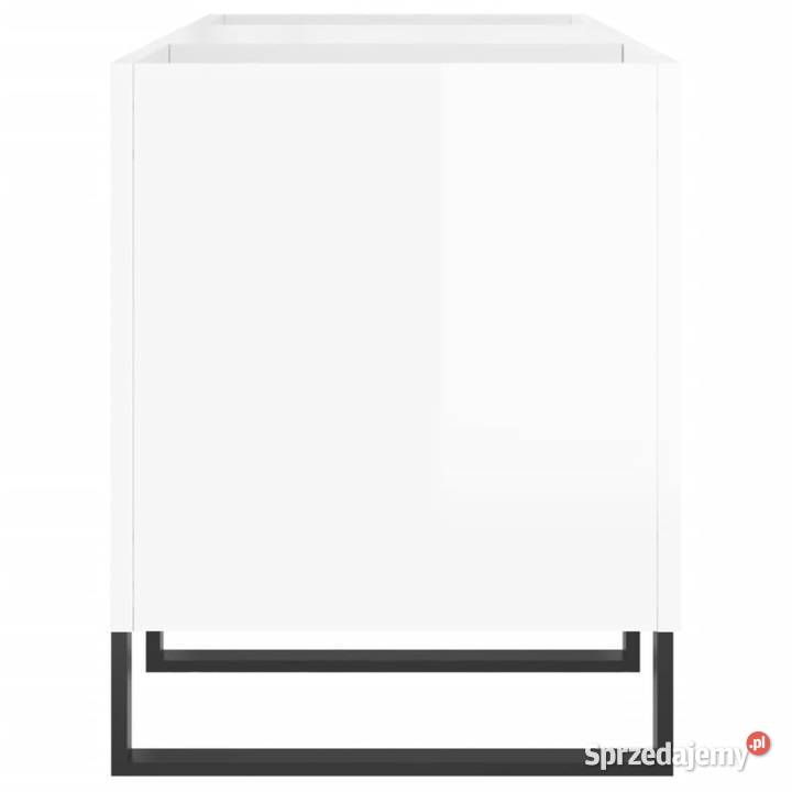 Szafka na płyty wysoki połysk biała 121x38x48 Pozostałe