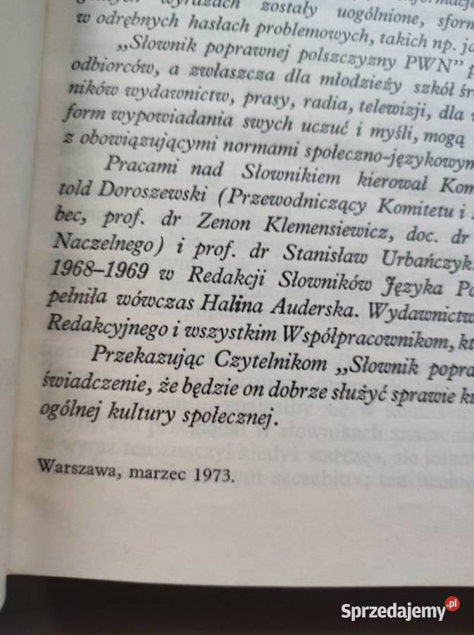 słownik poprawnej polszczyzny Witold Doroszewski Rok wydania 1987 świętokrzyskie Kielce sprzedam
