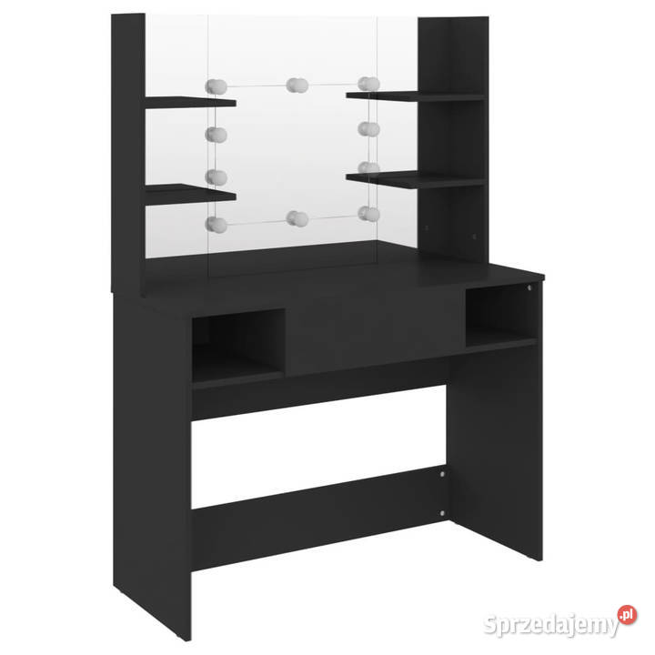 Stolik do makijażu z LED 100x40x135 MDF czarny Warszawa sprzedam