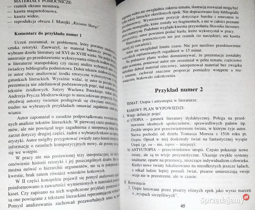 Język Polski Nowa Matura Prezentacja i rozmowa lubelskie Chełm sprzedam