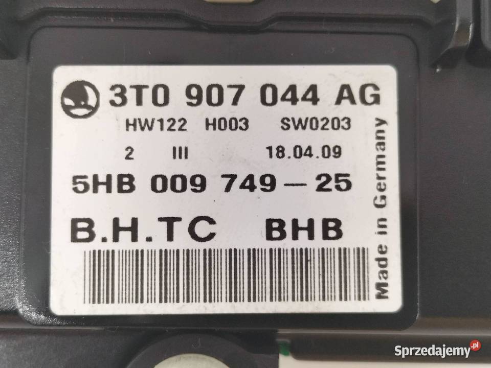 PANEL NAWIEWU 3T0907044AG Skoda Superb II Panele sterowania, przełączniki