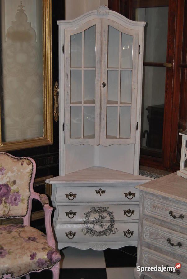 witrynka witryna narożna ludwik Meble