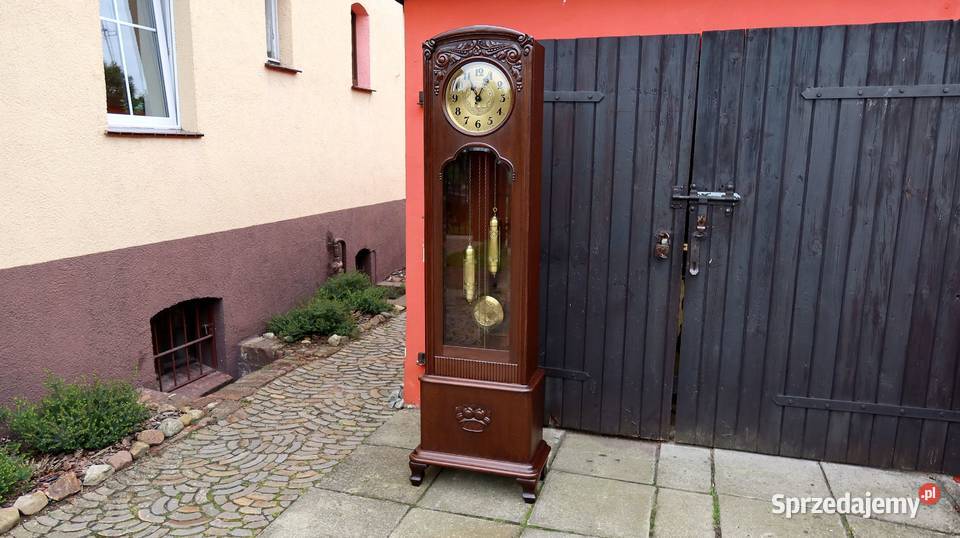 Unikatowy Stojący Dębowy Zegar Chłop Ajk Gong 8