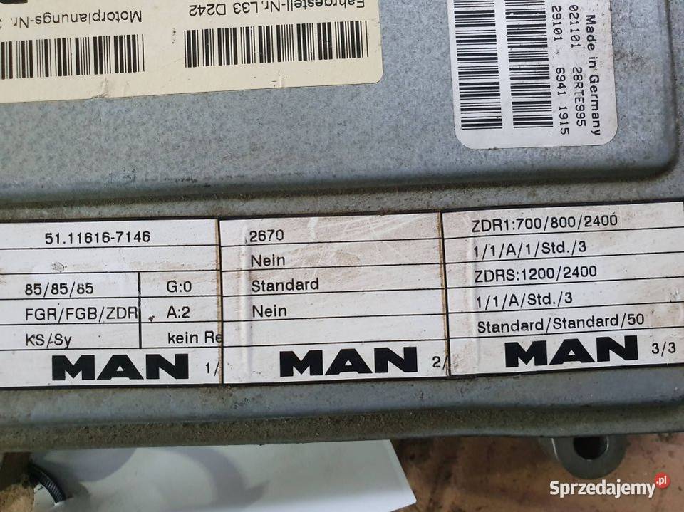 KOMPUTER SILNIKA ECU MAN L2000 0281010347 osobowe kujawsko-pomorskie Lipno sprzedam