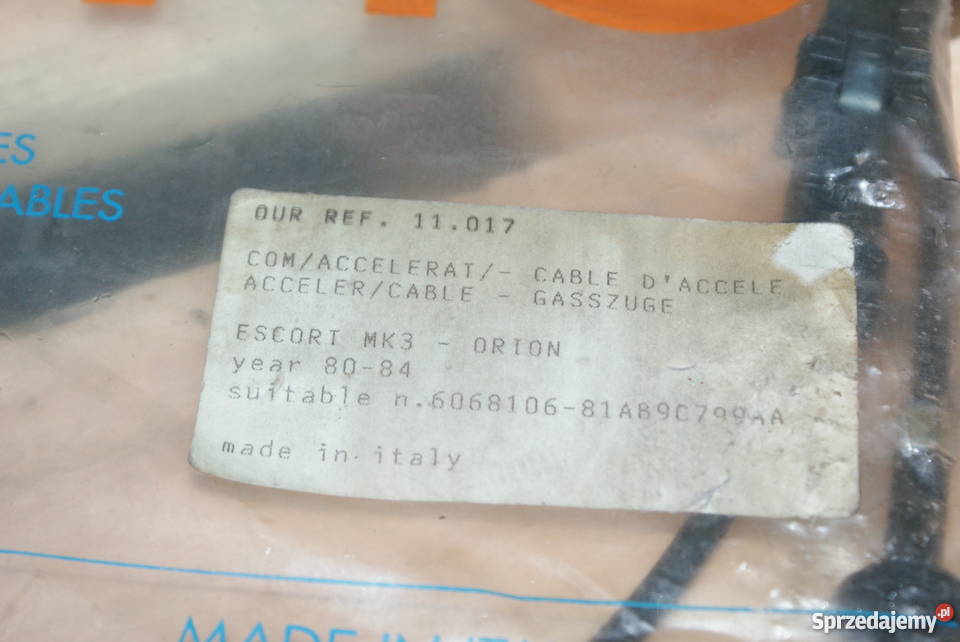 linka gazu Fiesta 13 8386 dł917710 OE6049459