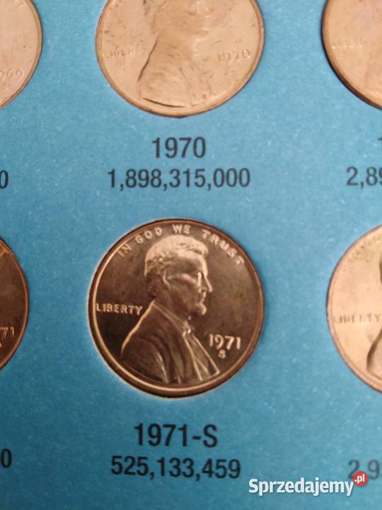 Lot monet 1 cent usa Lincoln lubuskie Żary sprzedam