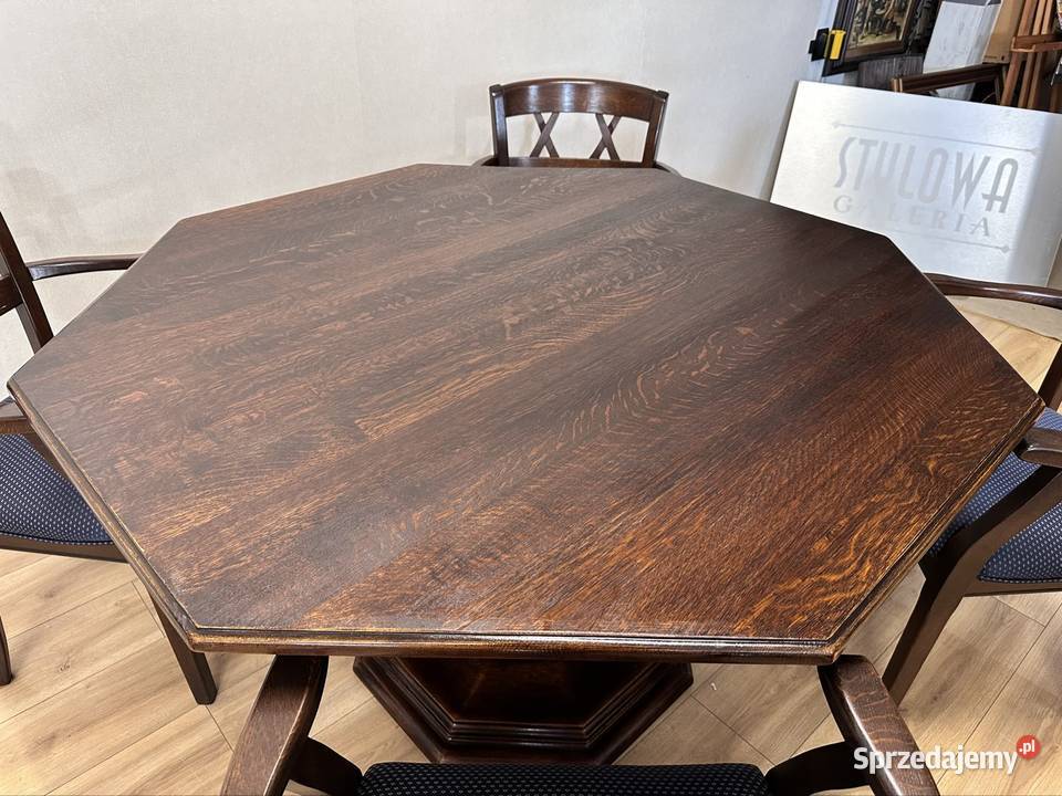 Solidny i elegancki gabinetowy STÓŁ 8kątny z 4 kujawsko-pomorskie Toruń