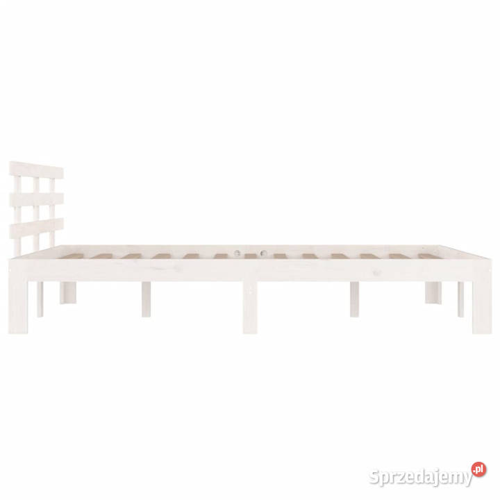 Rama łóżka biała lite drewno 160 x 200 WM814765