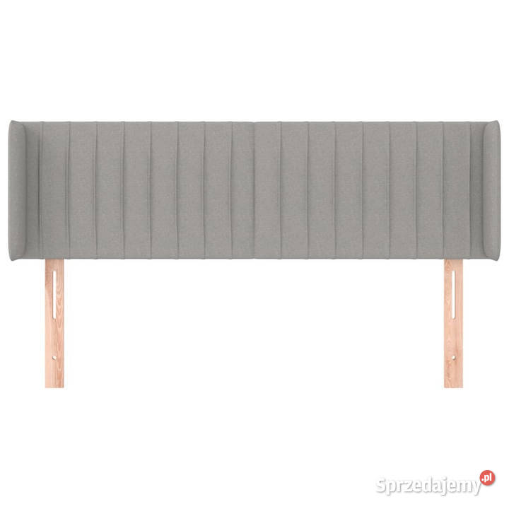 Zagłówek uszak jasnoszary 147x16x7888 tkanina Meble Warszawa